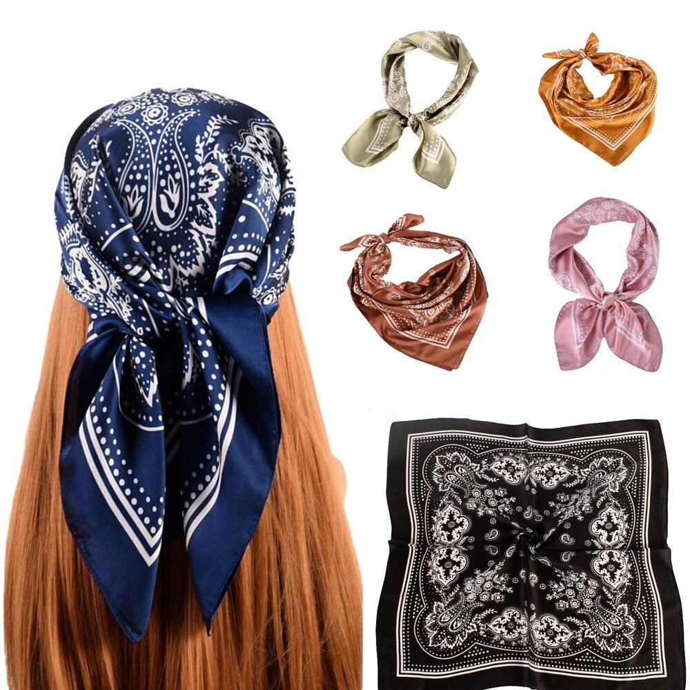4040 27" x27"in Square Scarf Head Scarf Neck scarf Headscarf with,Satin
